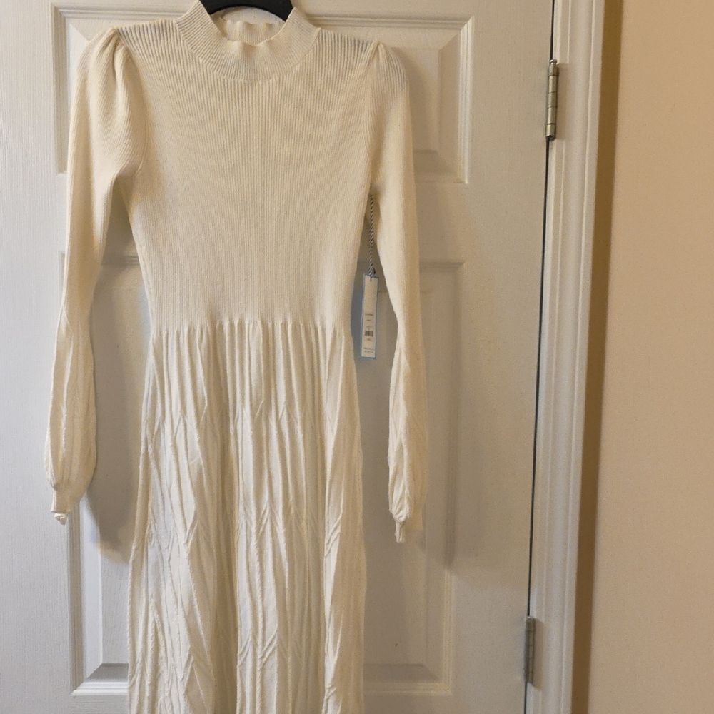 Draper James Cream Long Sleeve Dress